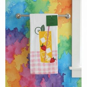 Kate Spade Green and Yellow Kitchen Towel Set Of 2 NWT